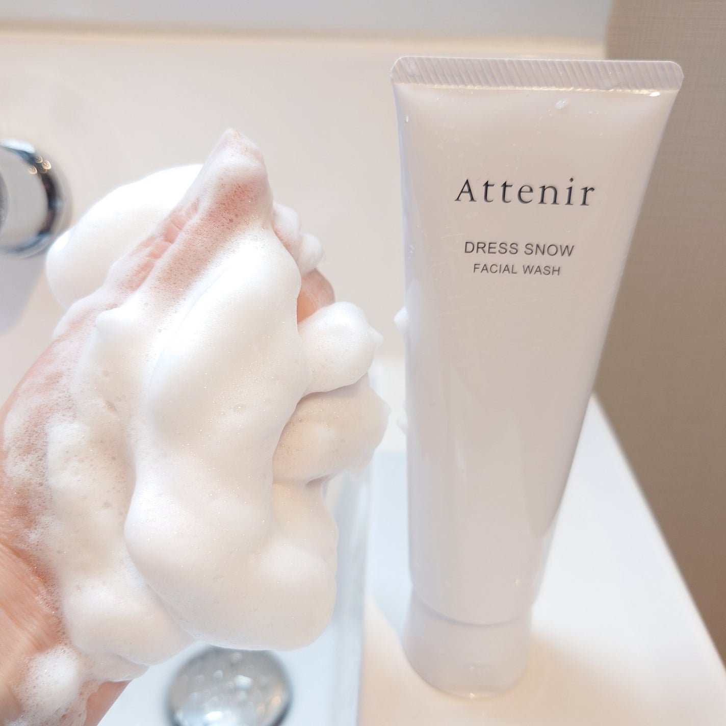 ドレススノー フェイシャルウォッシュ/アテニア/洗顔フォームを使ったクチコミ(4枚目)