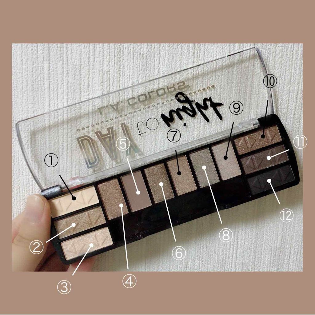 DAY TO NIGTHT la.colorsアイシャドウ/サンキューマート/アイシャドウパレットを使ったクチコミ(2枚目)