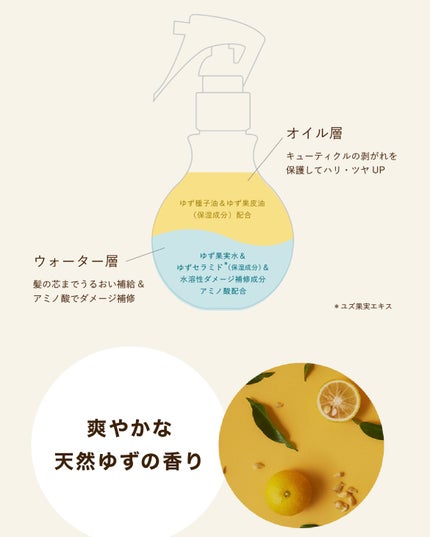 ヘアオイル/ゆず油/ヘアオイルを使ったクチコミ(5枚目)