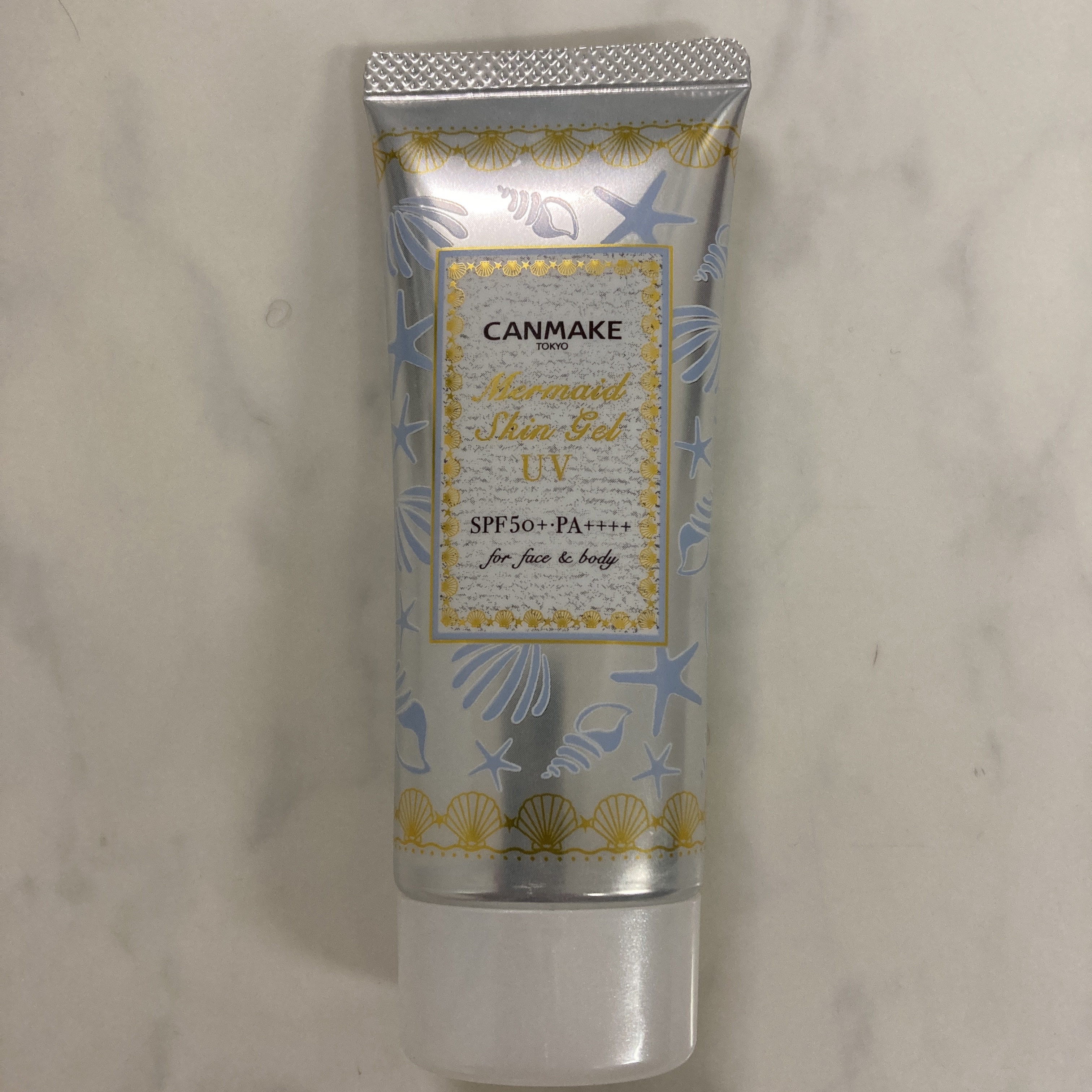 マーメイドスキンジェルUV 02 ホワイト/キャンメイク/日焼け止めジェルを使ったクチコミ（1枚目）