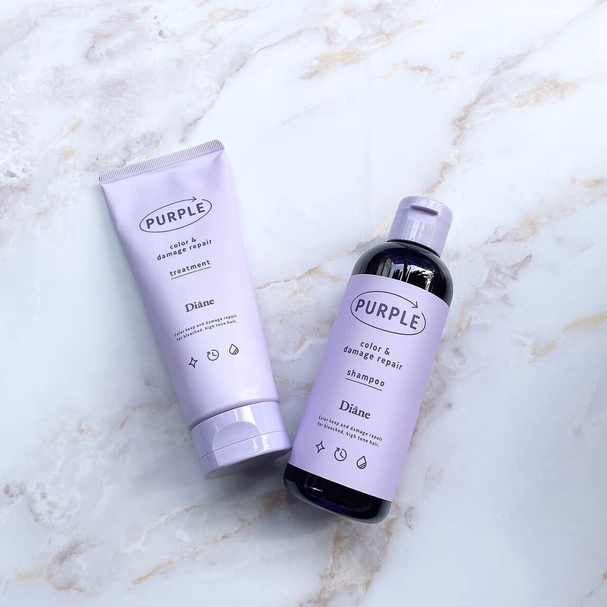 カラーシャンプー＆トリートメント トリートメント パープル/ダイアン/市販シャンプーを使ったクチコミ（1枚目）