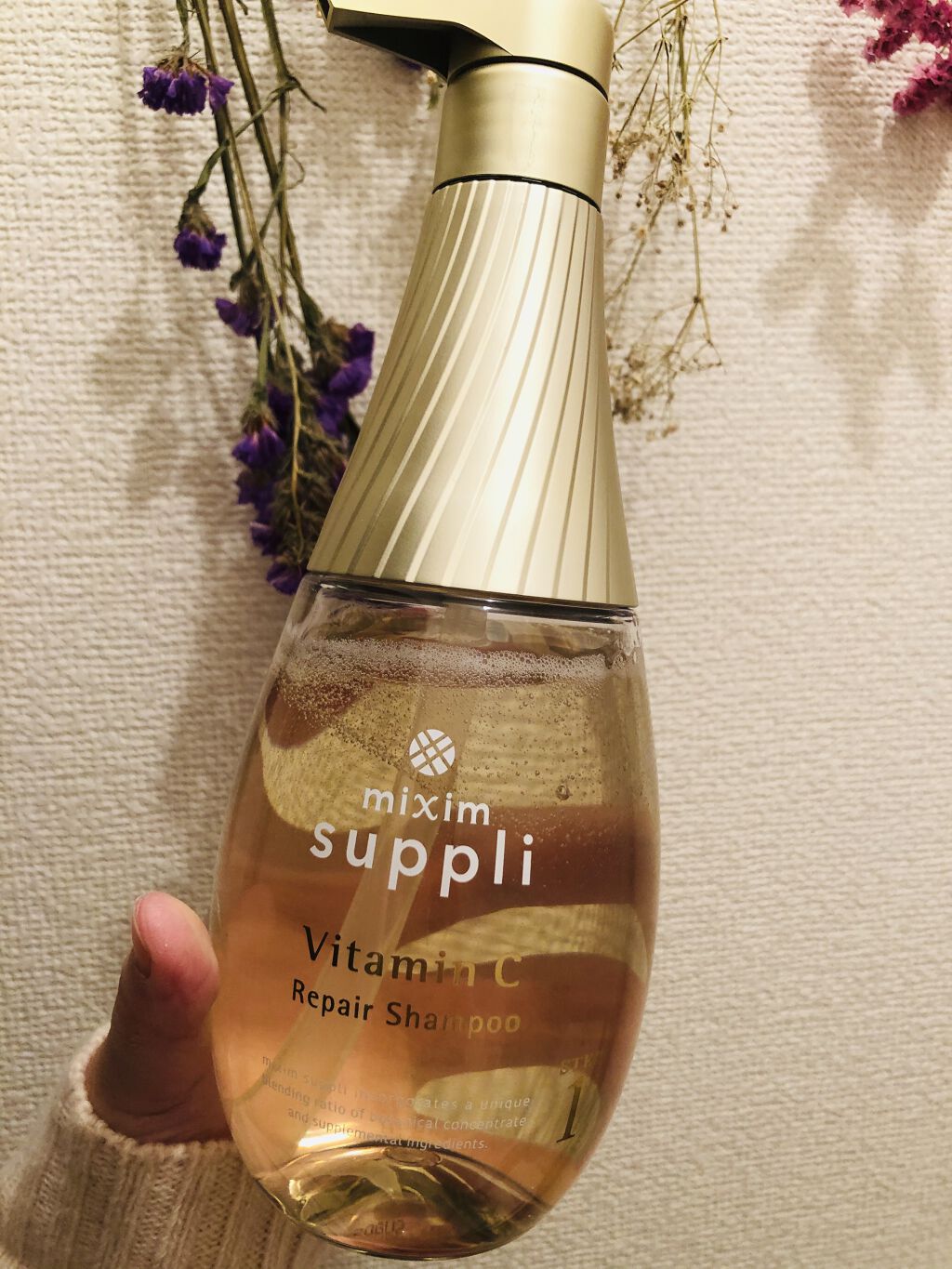 ビタミン リペアシャンプー／コラーゲン リペアヘアトリートメント/mixim suppli/市販シャンプーを使ったクチコミ（1枚目）