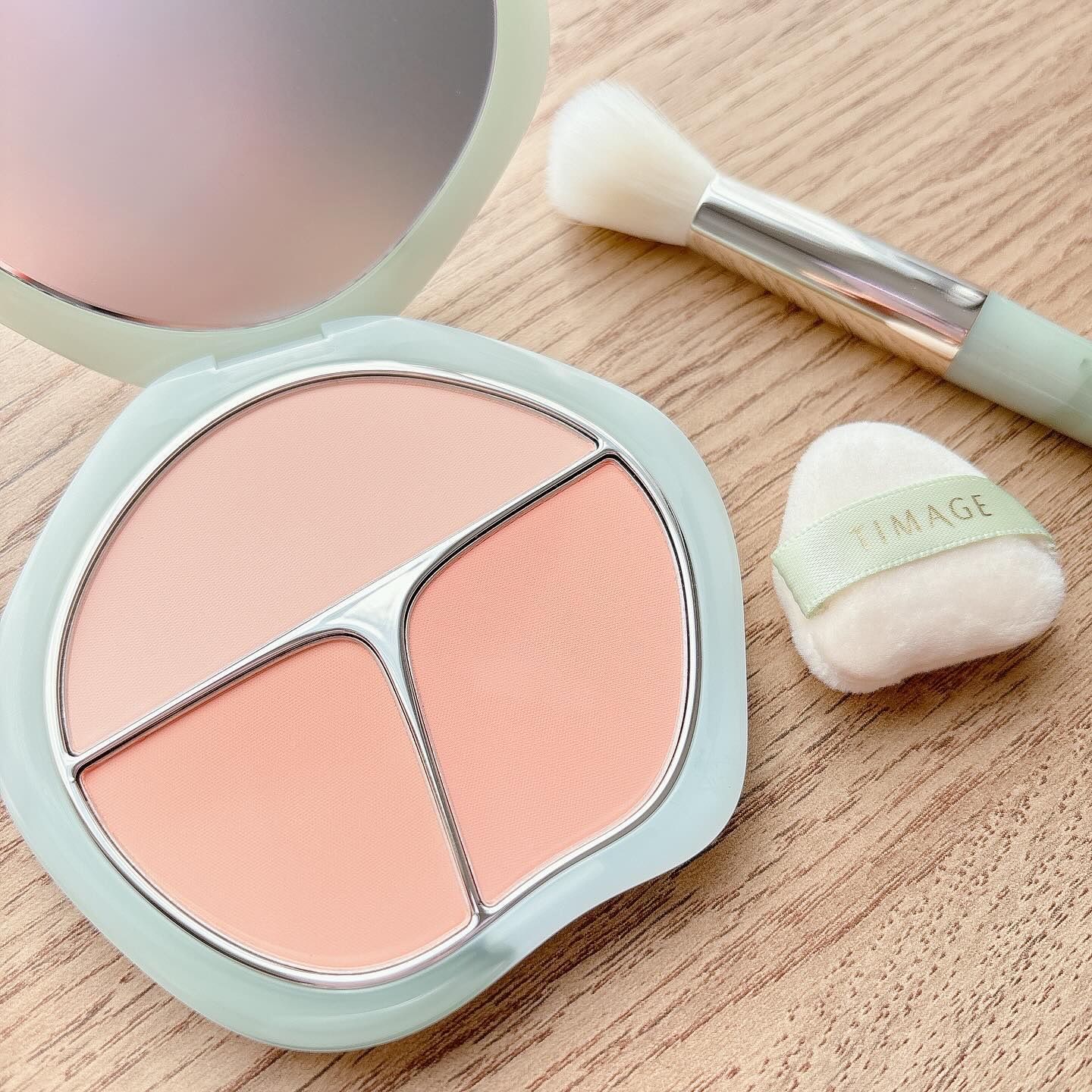 TIMAGE  3色チークパレット/TIMAGE/パウダーチークを使ったクチコミ（1枚目）