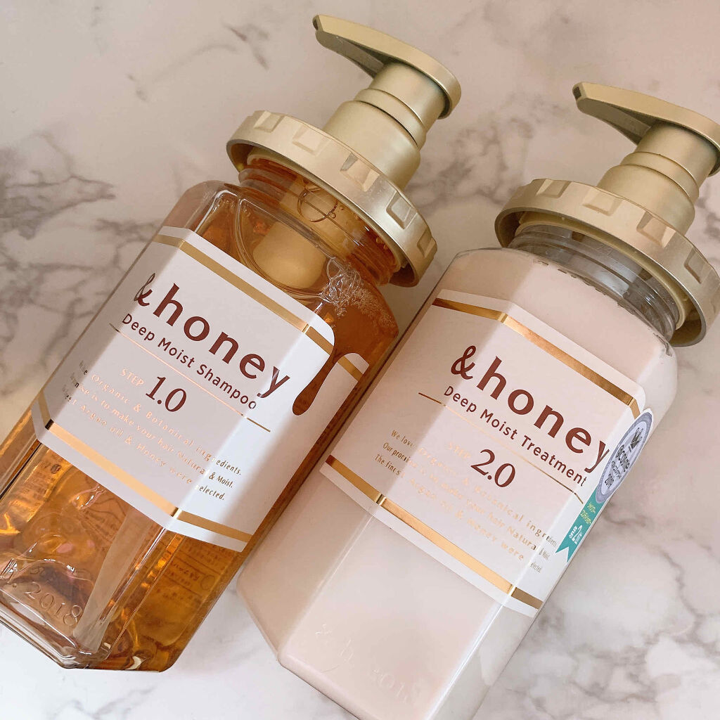 ディープモイスト シャンプー1.0／ヘアトリートメント2.0/&honey/市販シャンプーを使ったクチコミ（2枚目）