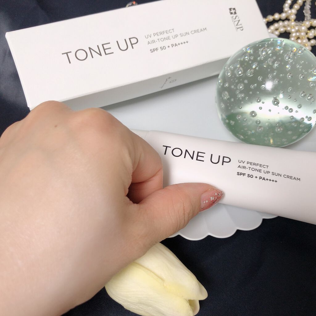 UVパーフェクトエアトーンアップサンクリーム/SNP/日焼け止めクリームを使ったクチコミ（3枚目）
