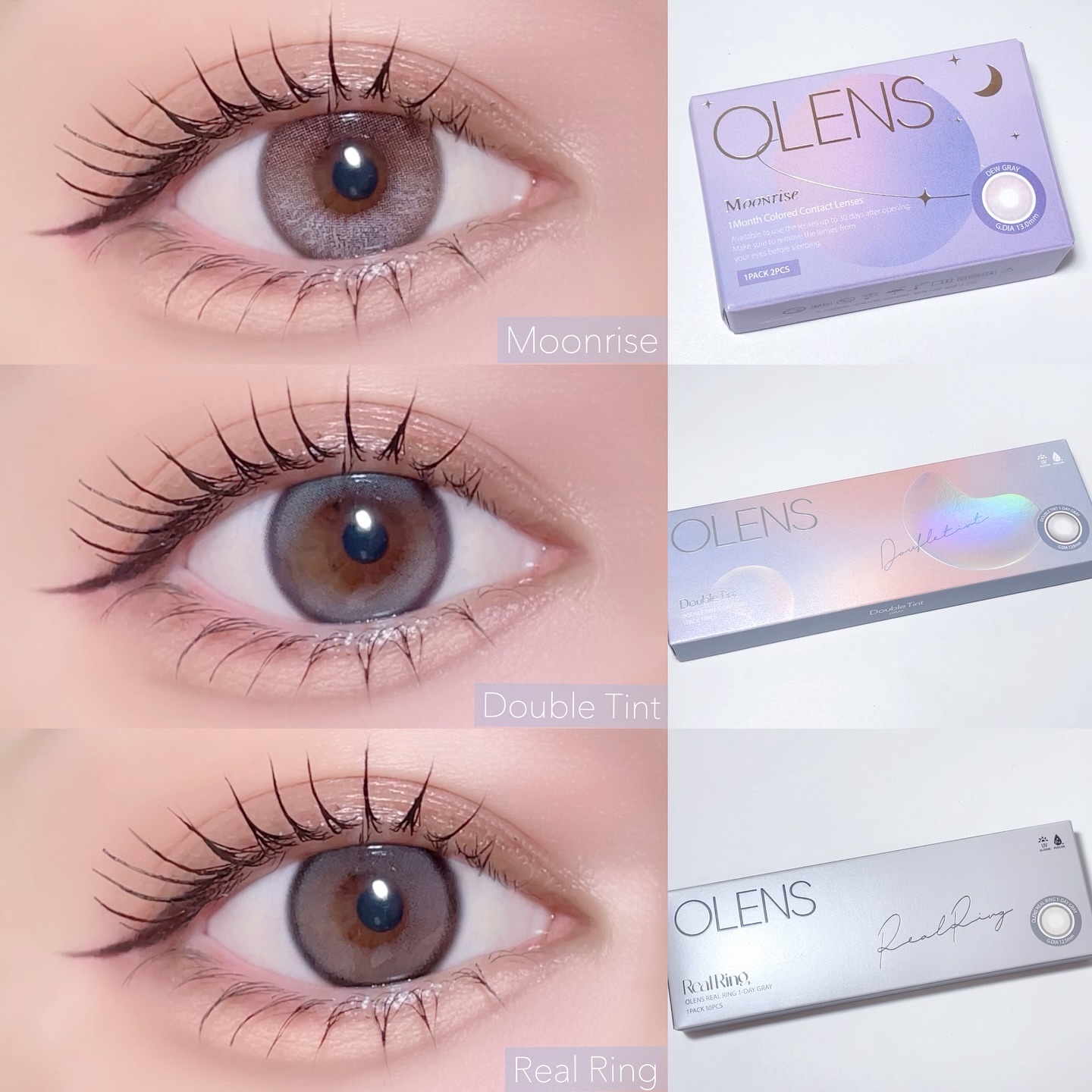 Moonrise Dew Gray/POPLENS/１ヶ月（１MONTH）カラコンを使ったクチコミ（1枚目）