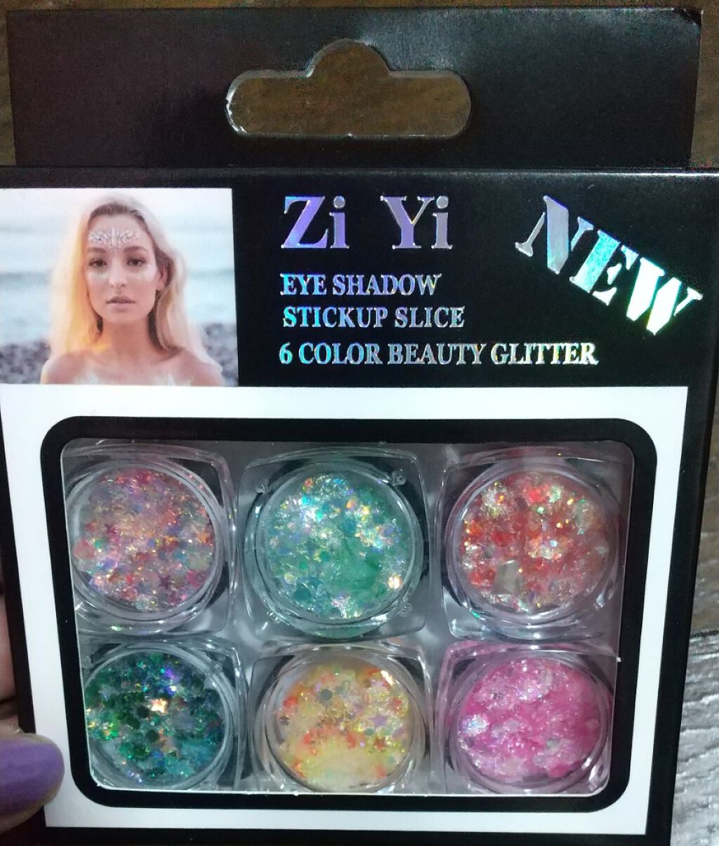 サンキューマート Zi Yi EYESHADOW STICKUP SLICE 6COLOR BEAUTY GLITTER
