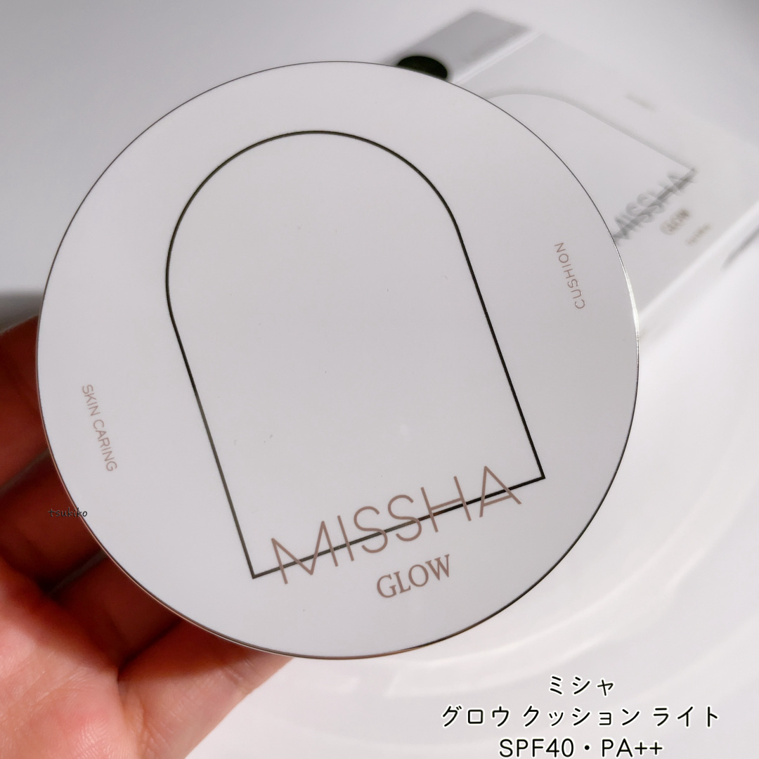 MISSHA グロウ クッション ライト ＜ライトタイプ＞のクチコミ「ミシャ
グロウクッションライト
SPF40/PA++
No.21N　明るいニュートラルベージュ.....」（2枚目）