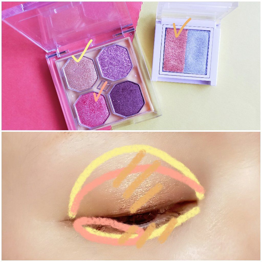 プレイカラーアイズ ミニオブジェ/ETUDE/アイシャドウパレットを使ったクチコミ（3枚目）