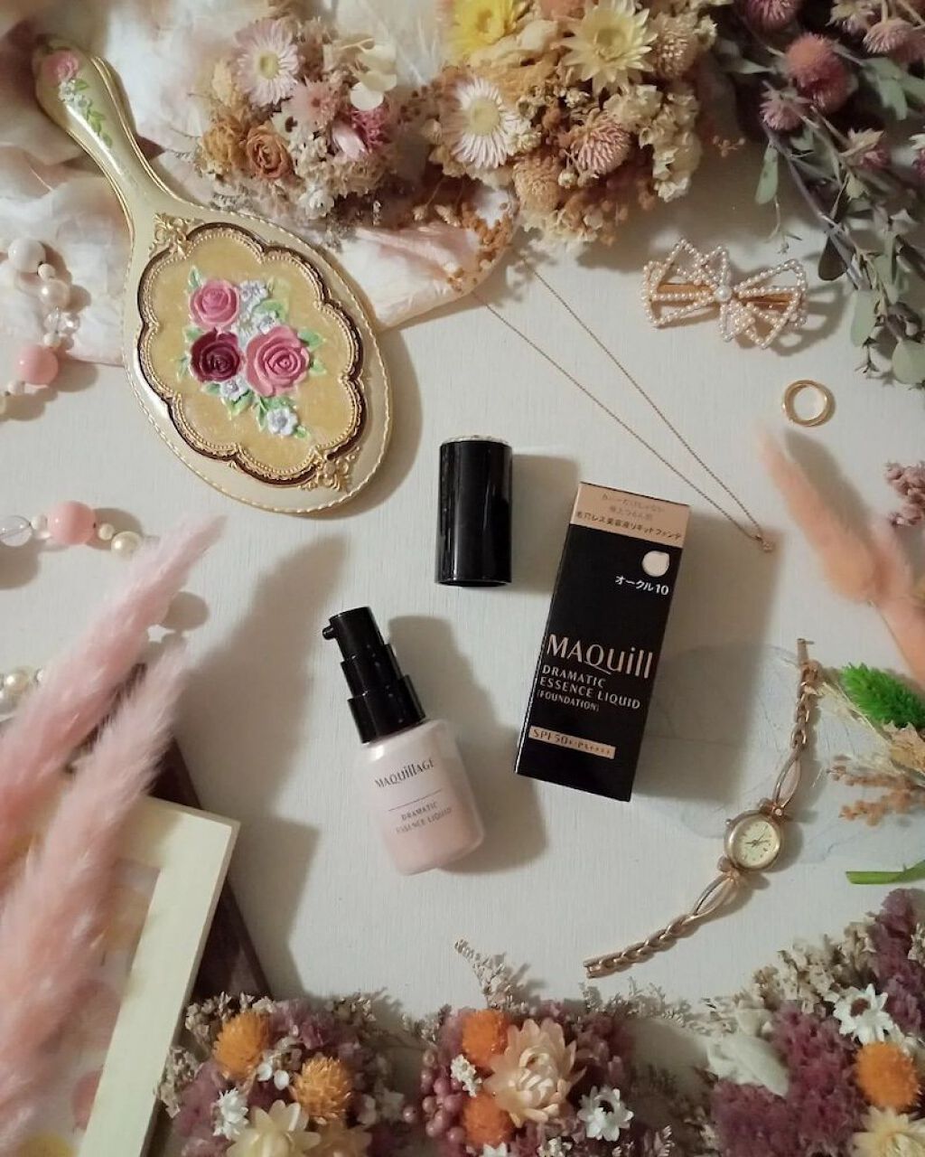 ドラマティックエッセンスリキッド/マキアージュ/リキッドファンデーションを使ったクチコミ（1枚目）