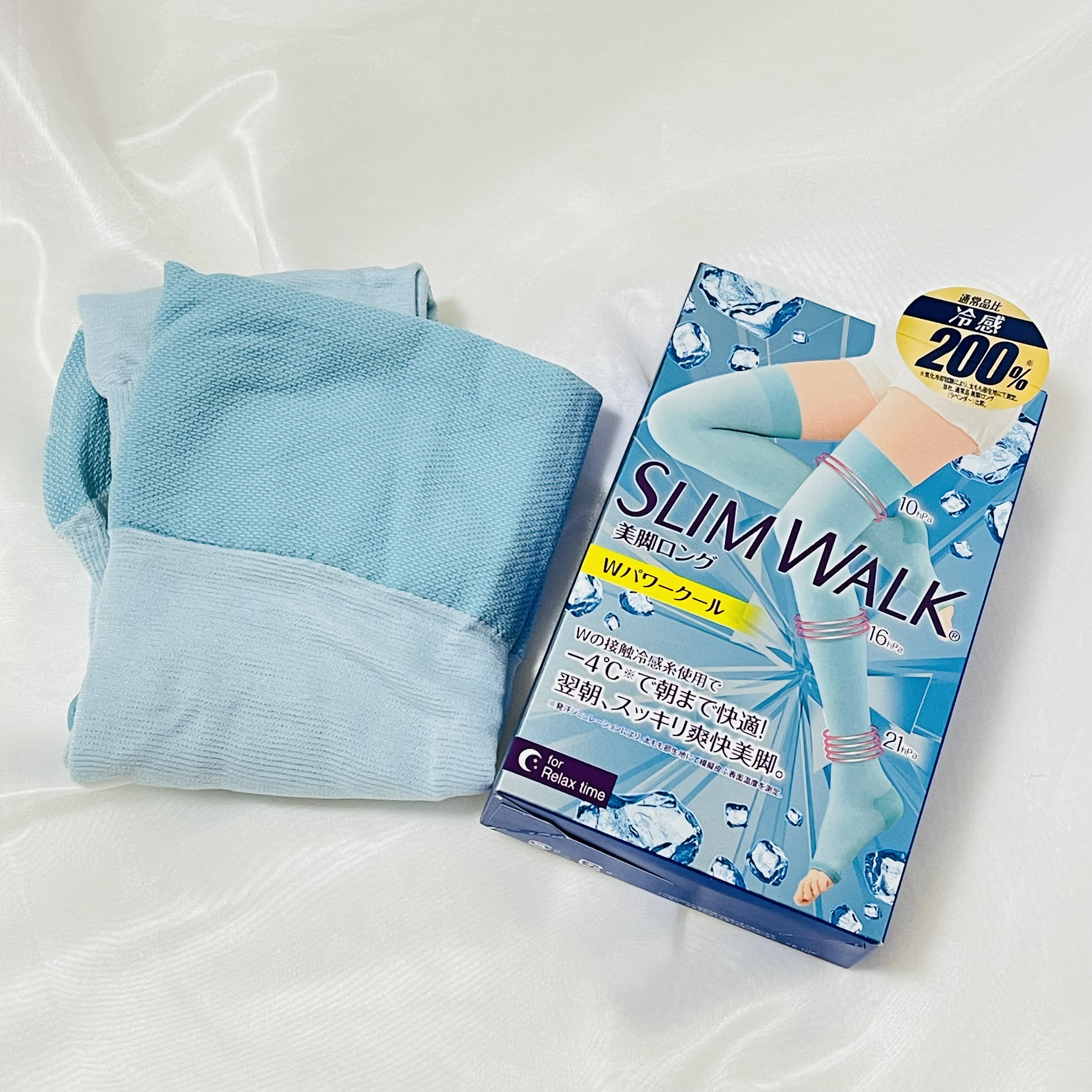 スリムウォーク 美脚ロング Wパワークール M~L/SLIMWALK/着圧ソックス・レギンスを使ったクチコミ（1枚目）