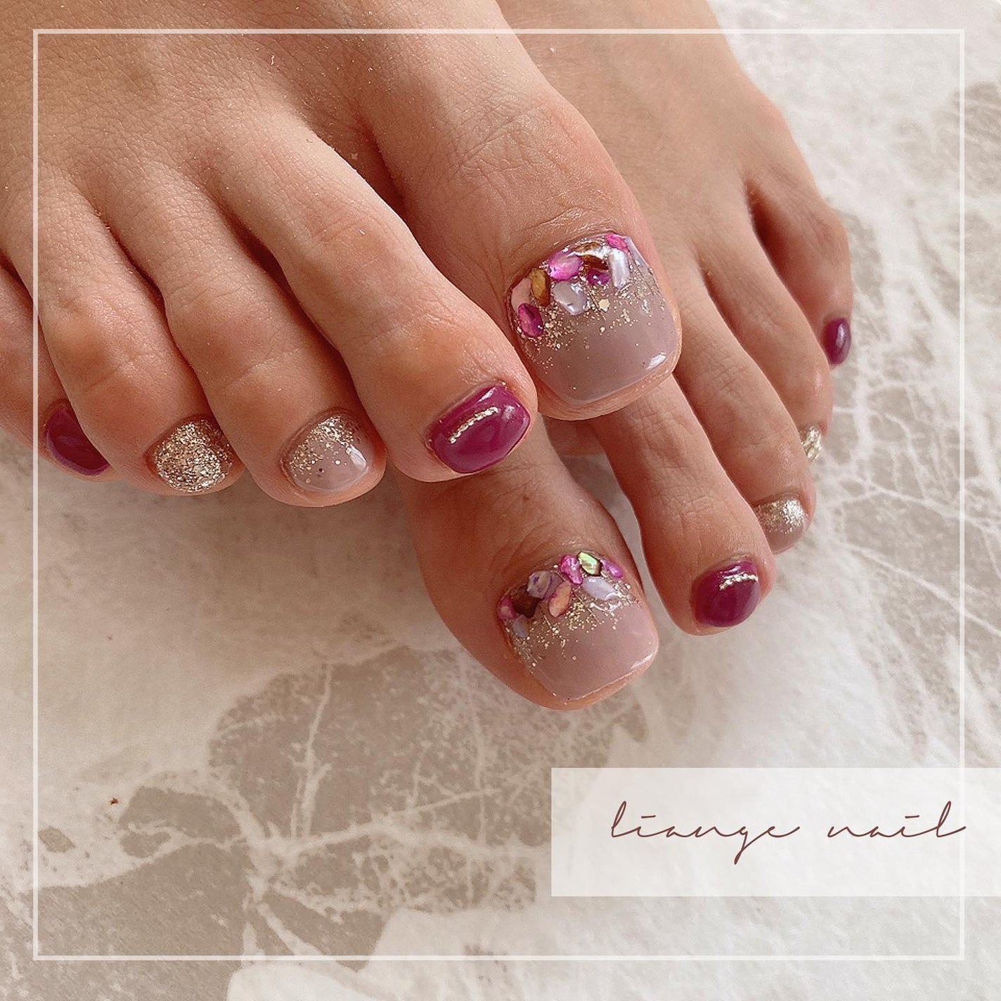 Yuki on LIPS 「.秋のシェルもかわいい❤︎....Liangenail《リアン..」(1枚目)