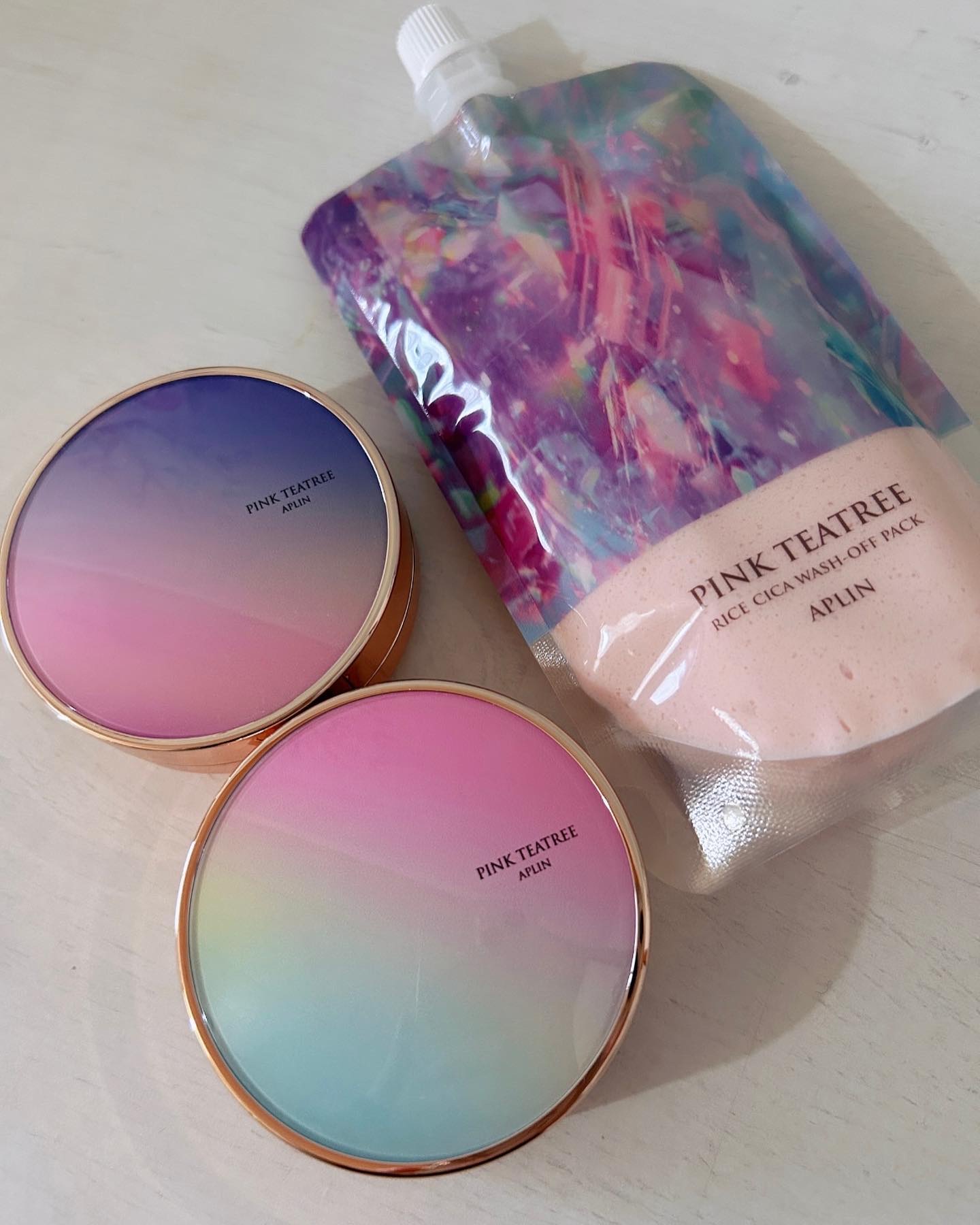 ピンクティーツリーカバープライマークッション/APLIN/クッションファンデーションを使ったクチコミ（1枚目）