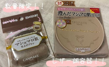 数量限定！！マシュマロフィニッシュパウダー ～Abloom～シリーズにレザー調容器が登場！！


【使った商品】
キャンメイク
マシュマロフィニッシュパウダー Abloom
01ディアレストブーケ
マシ