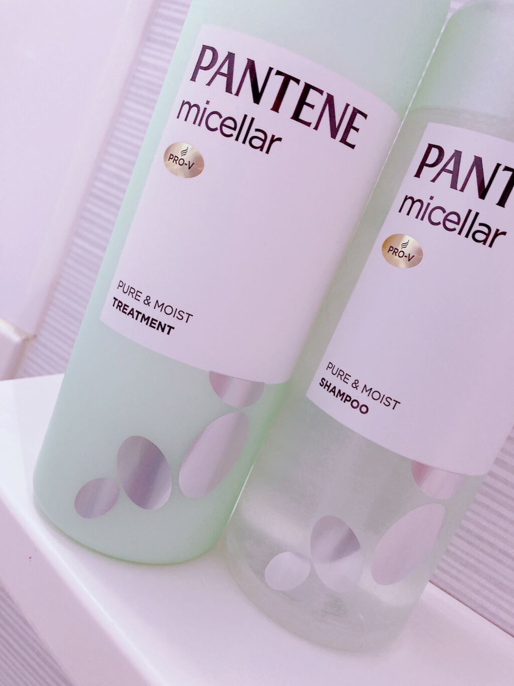 PRO-V ミセラー ピュア＆モイスト ノンシリコンシャンプー/トリートメント/パンテーン/市販シャンプーを使ったクチコミ（2枚目）