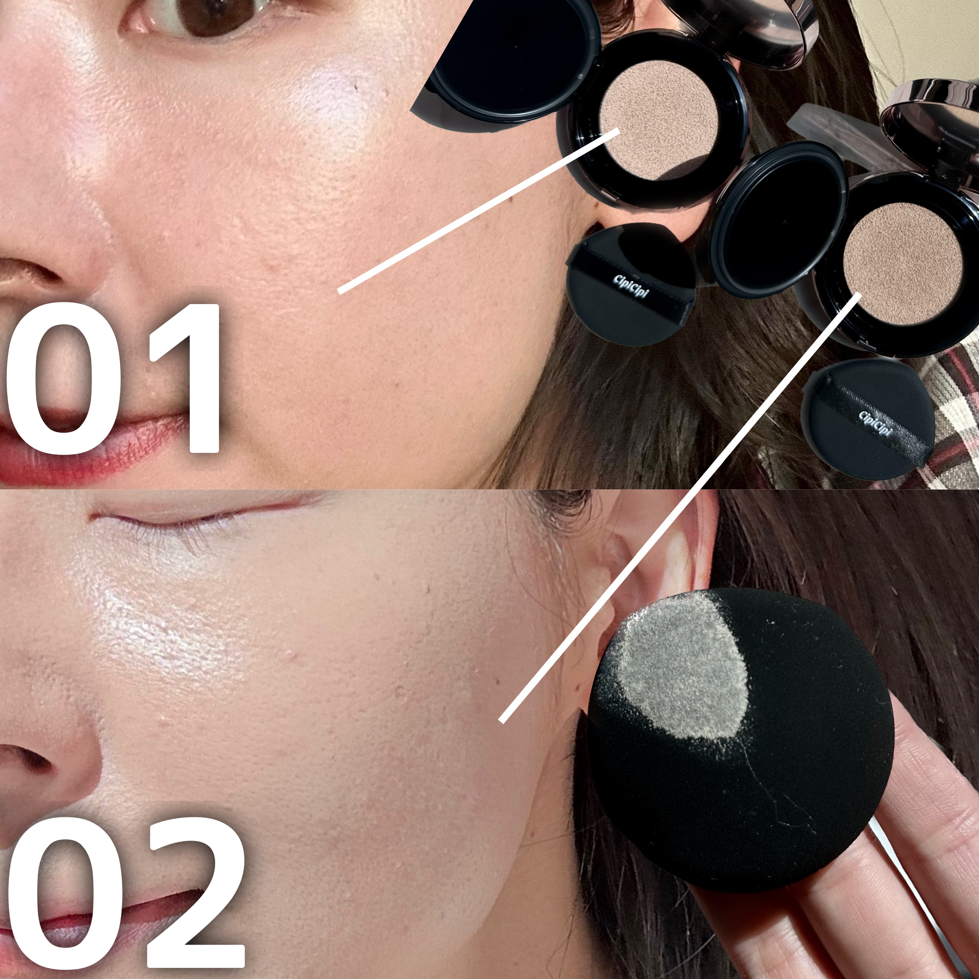 01/02をお試し〜❤️‍🔥めっっっちゃ良かった。
高カバー力で気になるアラは綺麗に隠してくれる❤️
時間が経っても綺麗で、最近の1軍コスメです。

パフももちもちで気持ち良い。これで3,000円台って信じられん🥺🥺コスパ良すぎる。
