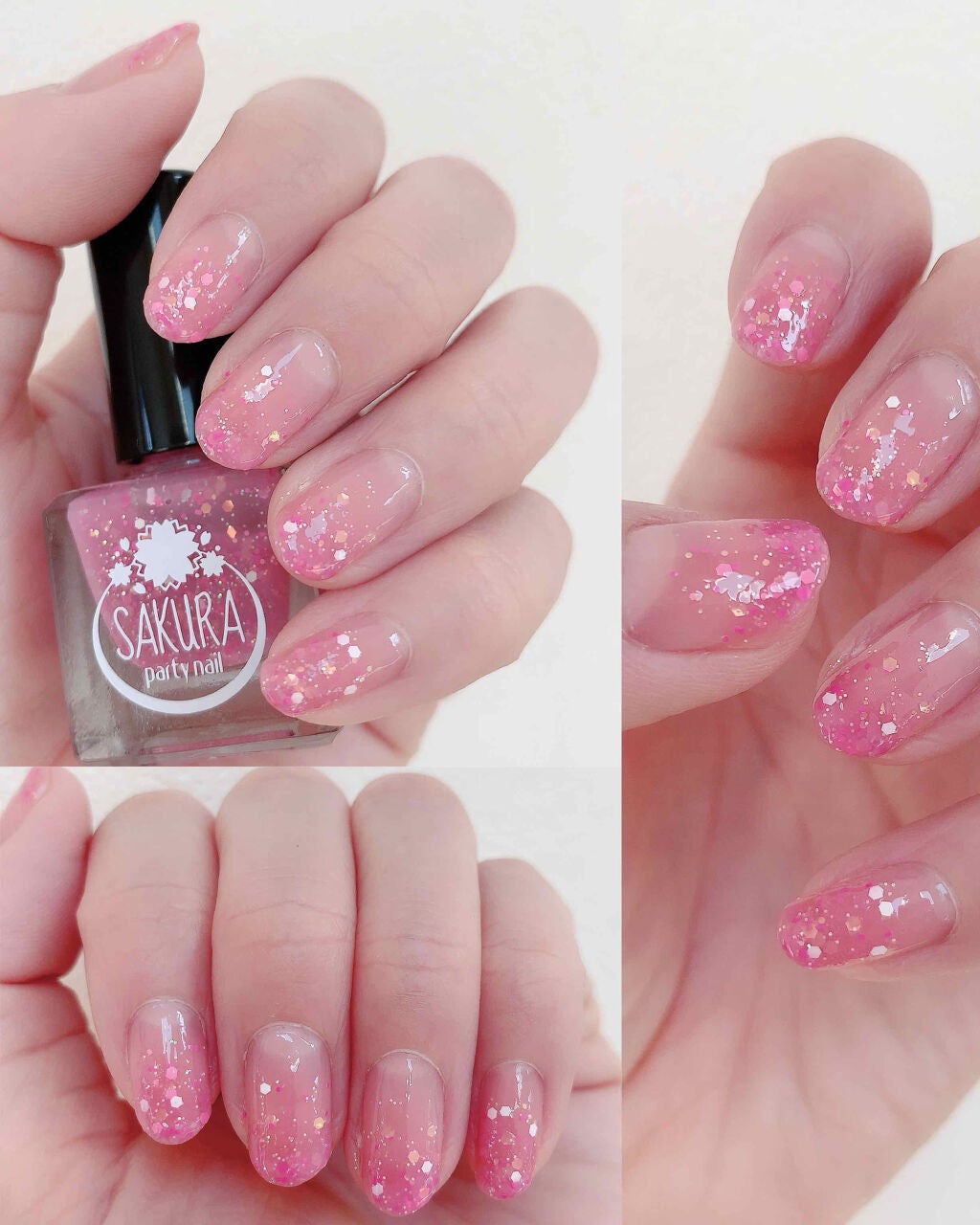 さくらパーティネイル/セリア/マニキュアを使ったクチコミ(1枚目)