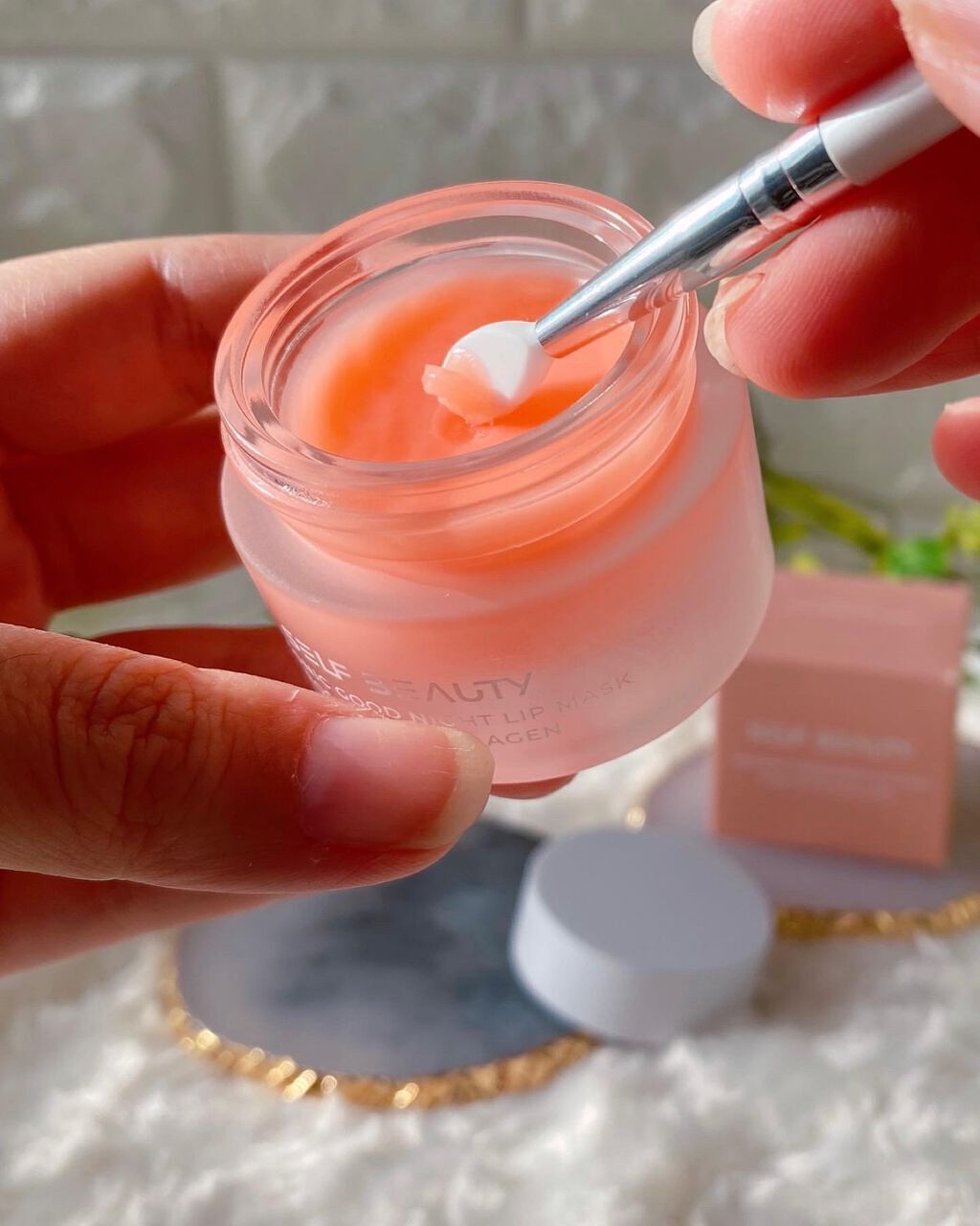 ユニコーングッドナイトリップマスク ローズヒップ&コラーゲン/SELF BEAUTY/リップマスクを使ったクチコミ(5枚目)