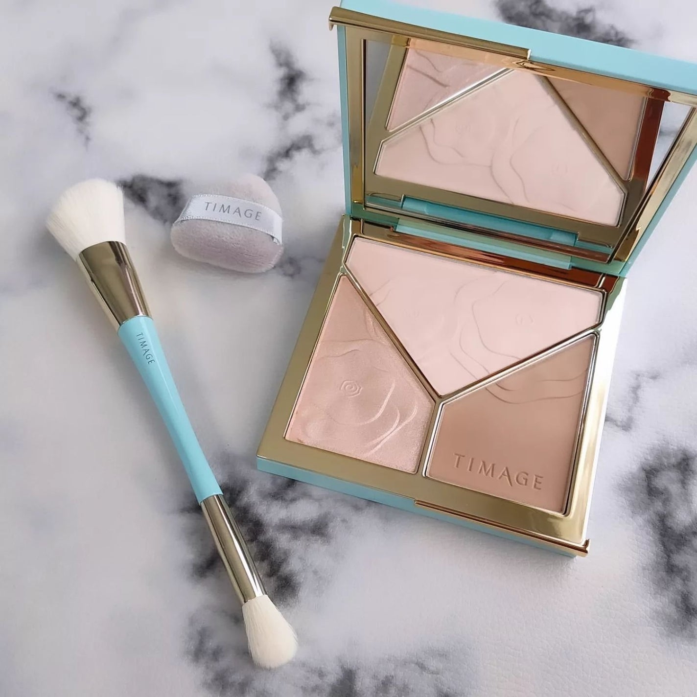 ハイライトシェーディングパレット/TIMAGE/パウダーハイライトを使ったクチコミ(2枚目)