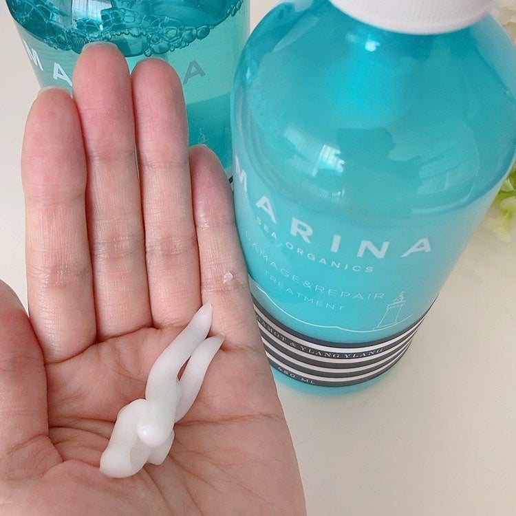 ダメージリペアシャンプー&トリートメント/マリーナシーオーガニック/市販シャンプーを使ったクチコミ(4枚目)