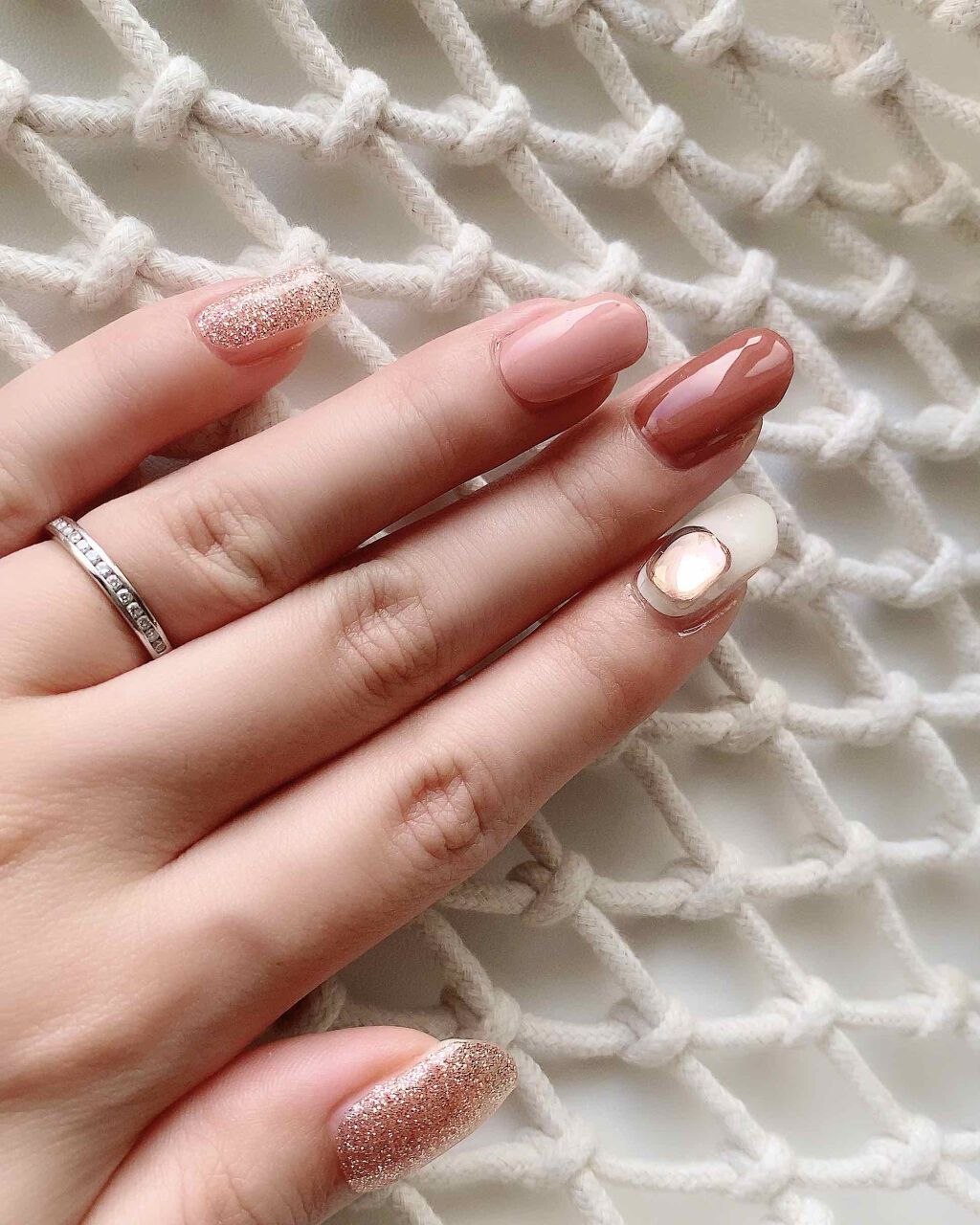 セミキュアジェルネイル（ハンド）/ohora/ネイルシールを使ったクチコミ（1枚目）