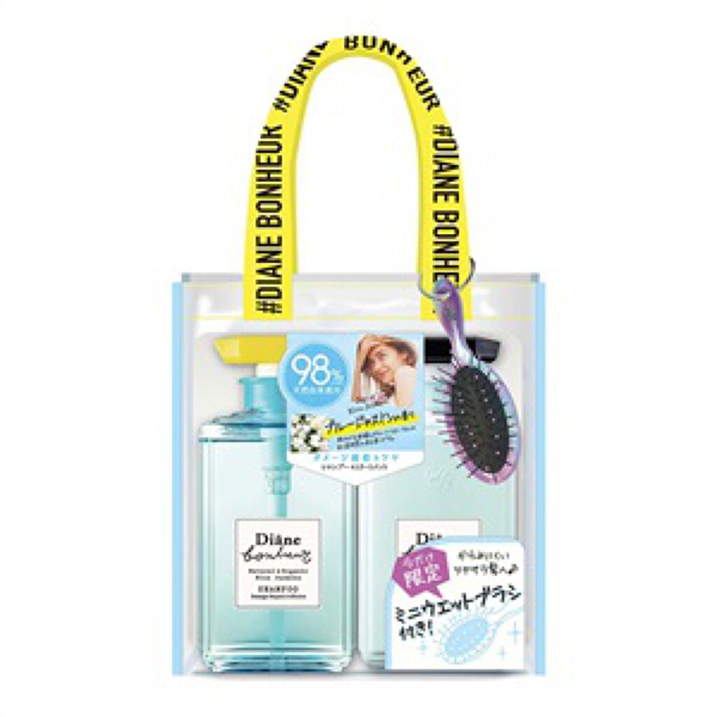 ダイアン ダイアンボヌール ダメージリペア＆シャイン シャンプー＆トリートメント ブルージャスミンの香り ミニブラシ付セット
