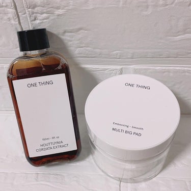 ONE THING ツボクサ化粧水のクチコミ「ONE THING
鎮静トナーパッドセット
ツボクサエキス化粧水150ml
マルチビック.....」（1枚目）