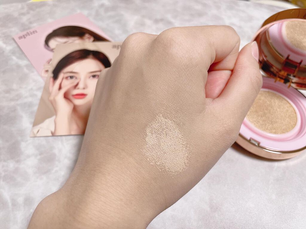 ピンクティーツリーカバークッション/APLIN/クッションファンデーションを使ったクチコミ(5枚目)