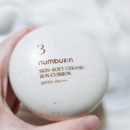 3番 ノーファンデ陶器肌トーンアップクッション/numbuzin/クッションファンデーションを使ったクチコミ(1枚目)