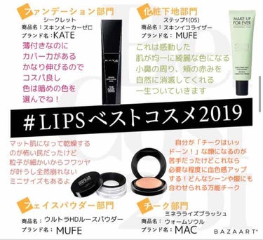 #LIPSベストコスメ2019

昨日に引き続きベースメイク編です！！


〈ファンデ部門〉
KATEより
シークレットスキンメイカーゼロ

使い心地とコスパの良さで選びました😊
普段からファンデは使う