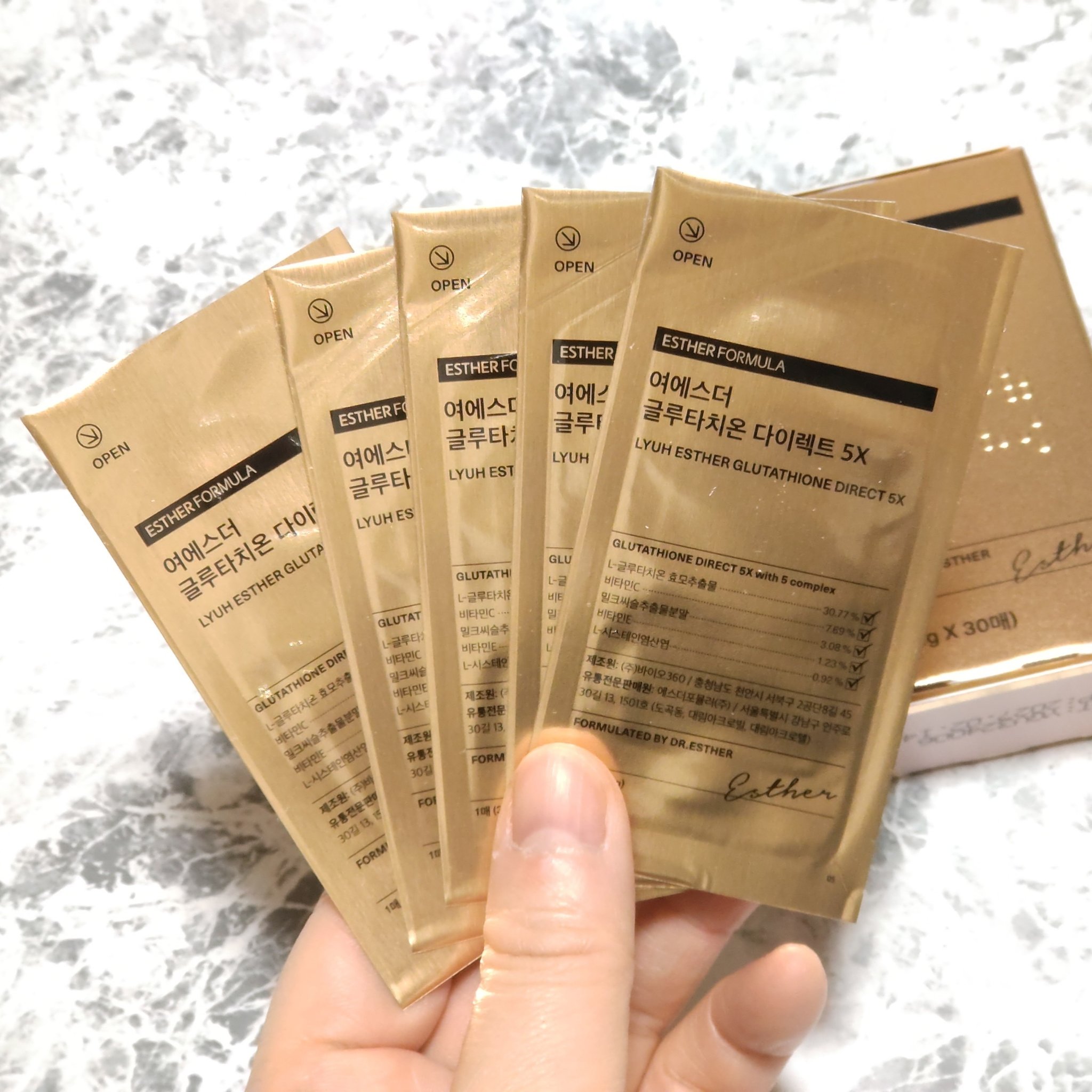 ヨエスターグルタチオンダイレクト５X/ESTHER FORMULA/美容サプリメントを使ったクチコミ（1枚目）