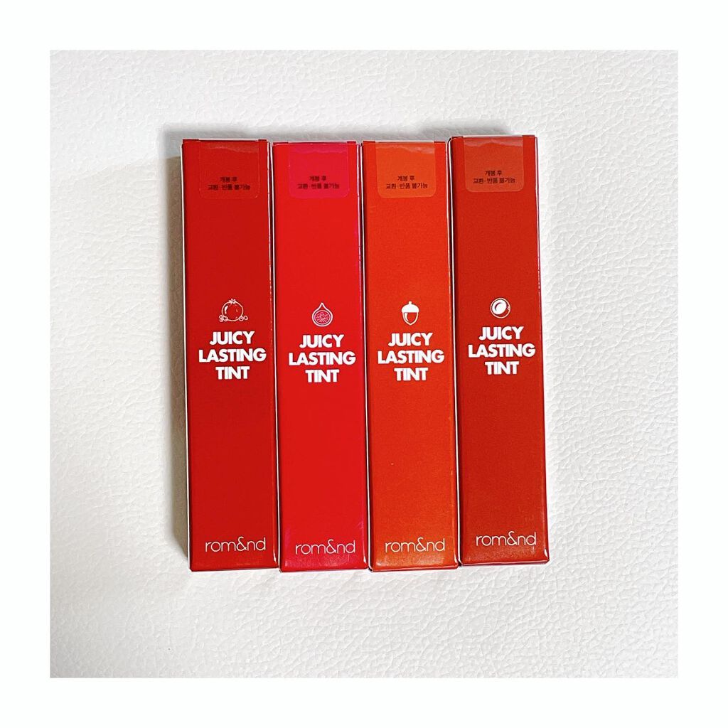 ジューシーラスティングティント/rom&nd/リップティントを使ったクチコミ(1枚目)