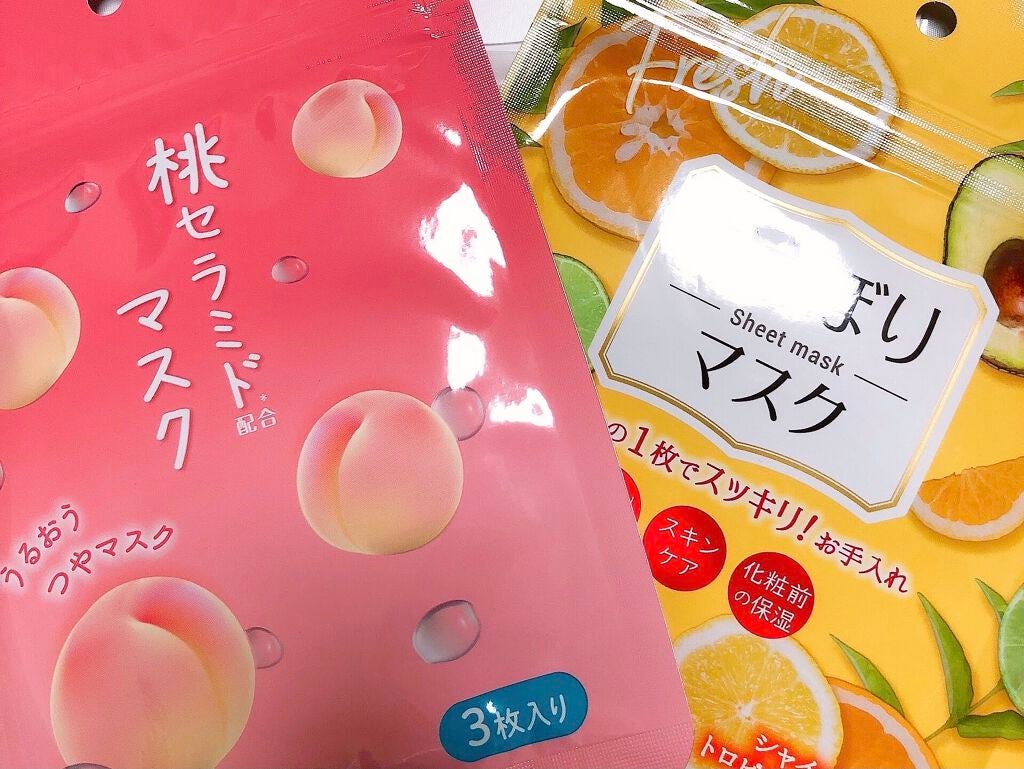 フェイスマスク桃セラミド/DAISO/シートマスク・パックを使ったクチコミ(1枚目)