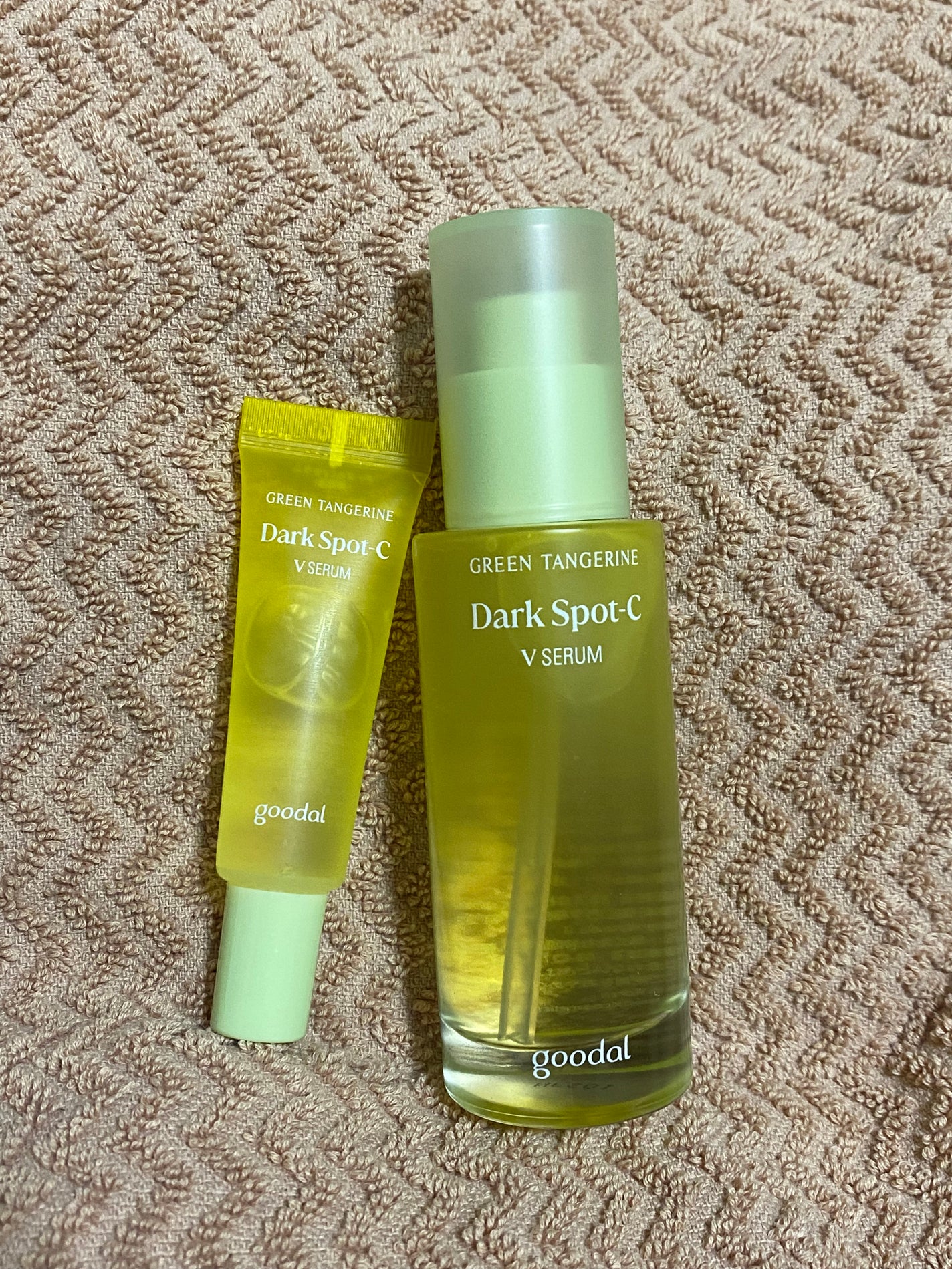グリーンタンジェリン ビタC ダークスポットケアセラム/goodal/美容液を使ったクチコミ(2枚目)