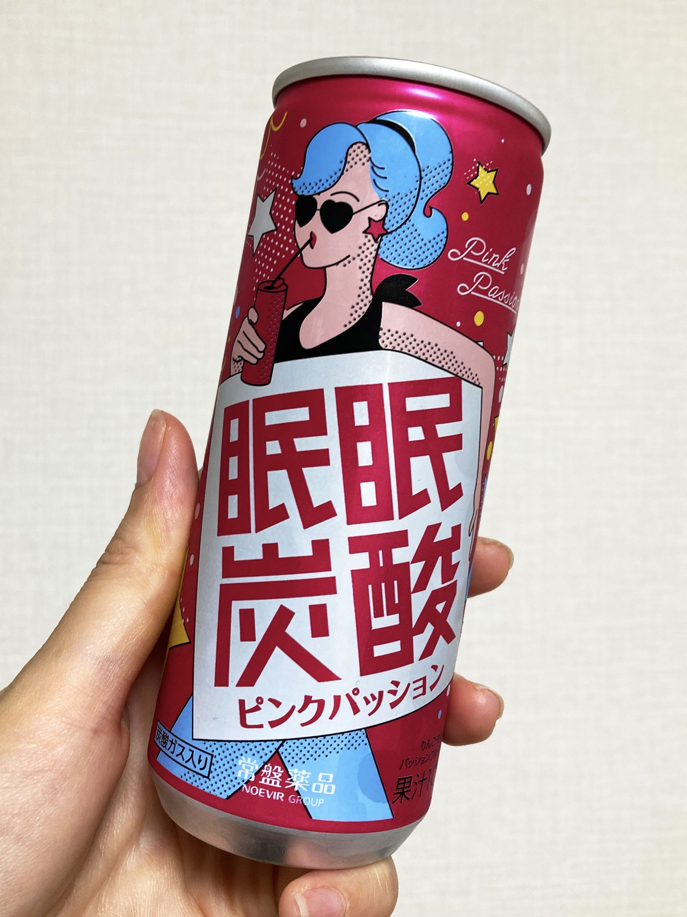 眠眠炭酸ピンクパッション/常盤薬品/栄養ドリンクを使ったクチコミ（1枚目）