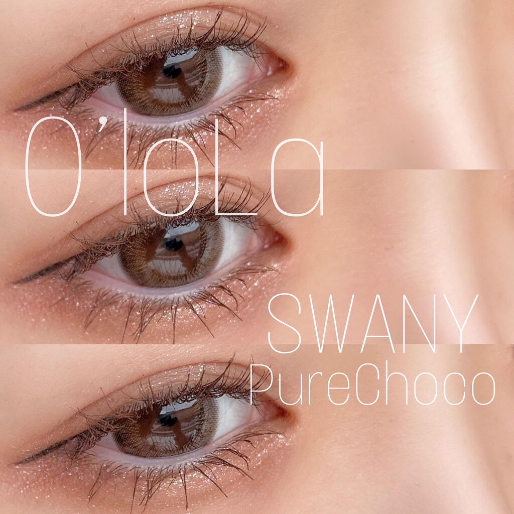 スワニーピュアチョコ(Swany Pure Choco)/OLOLA/カラーコンタクトレンズを使ったクチコミ（1枚目）