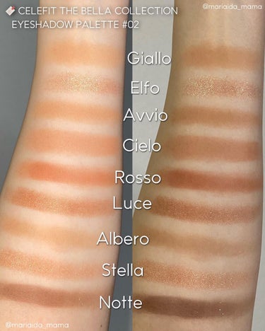 CELEFIT The Bella collection eyeshadow paletteのクチコミ「𓂃 𓈒𓏸 捨て色なし 万能パレット🎨
デイリー使いから､ポイントメイクにも🙆🏻‍♀️◎
⁡
⁡.....」（3枚目）