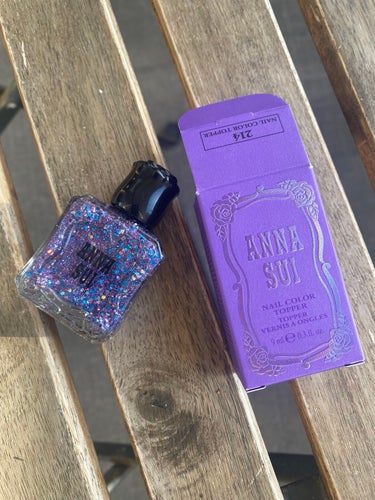 ANNA SUI ネイルカラー トッパーのクチコミ「ANNA SUIネイルカラー トッパー214
夜空に瞬く ミッドナイトスパークル 9ml

か.....」（1枚目）