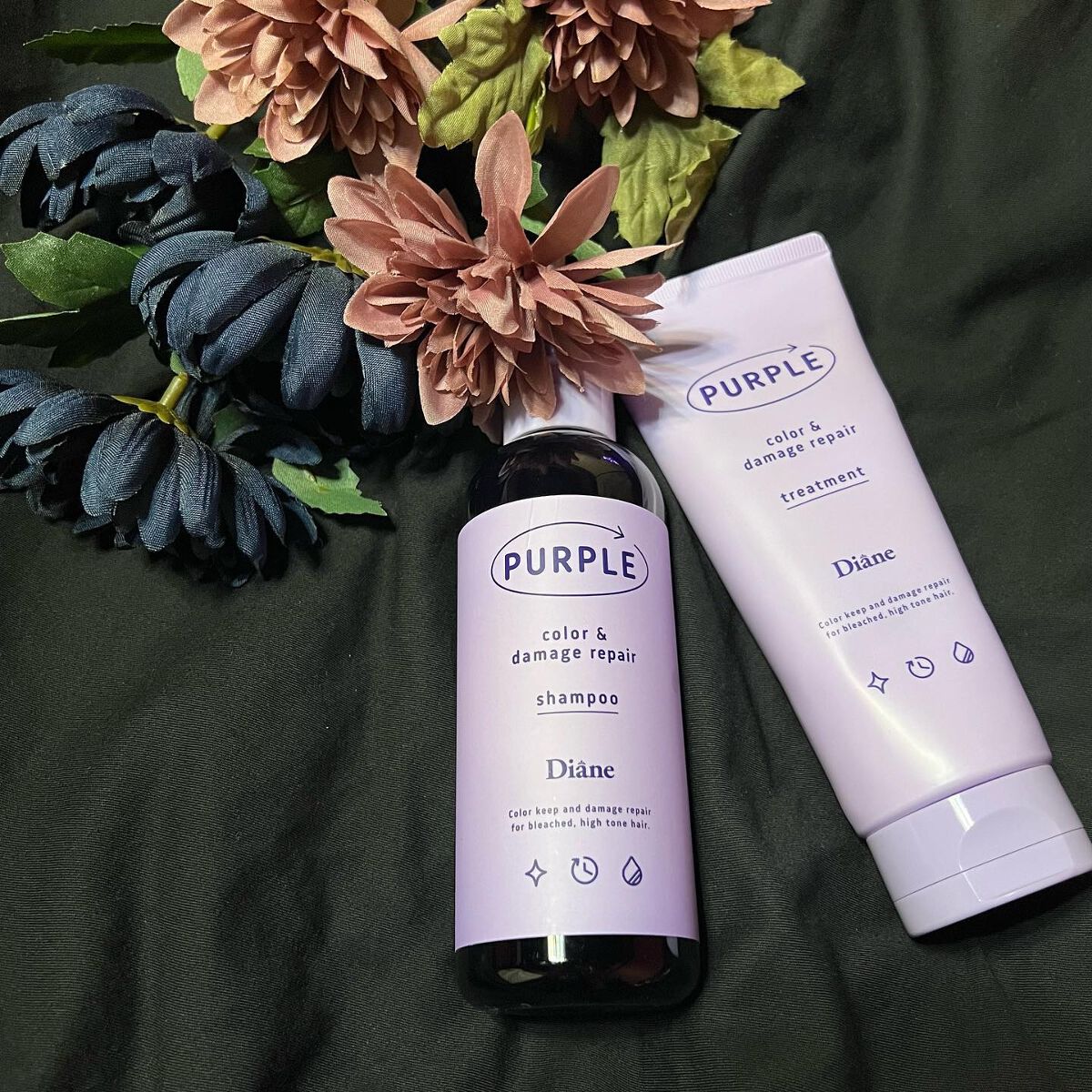 カラーシャンプー＆トリートメント トリートメント パープル/ダイアン/市販シャンプーを使ったクチコミ（1枚目）