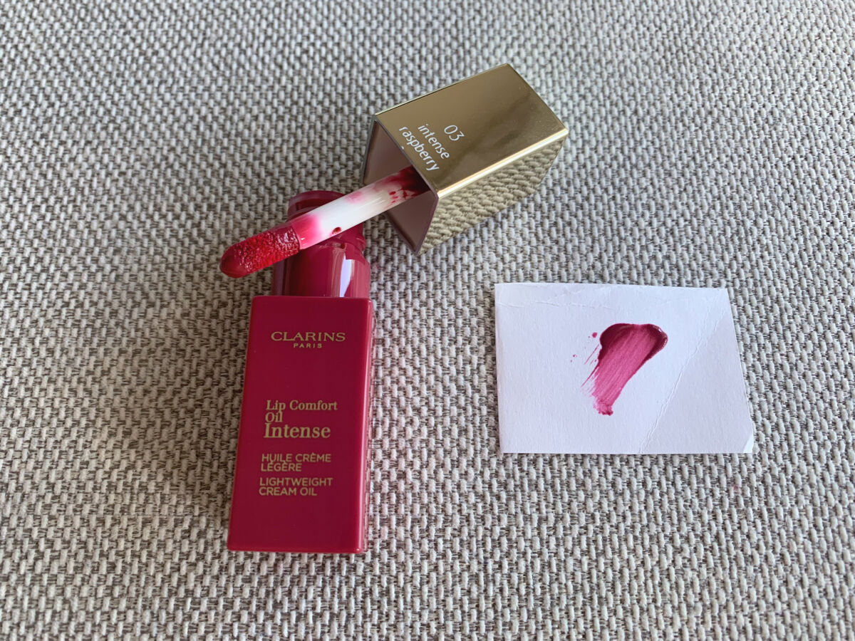 コンフォート リップオイル インテンス 03 インテンス ラズベリー/CLARINS/リップグロスを使ったクチコミ（2枚目）