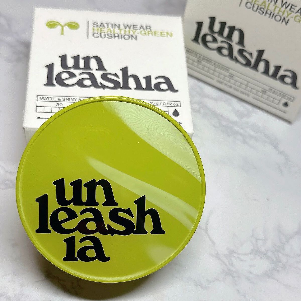 サテンウエアヘルシーグリーンクッション 21N EBURNEAN エバニン/unleashia/クッションファンデーションを使ったクチコミ（1枚目）