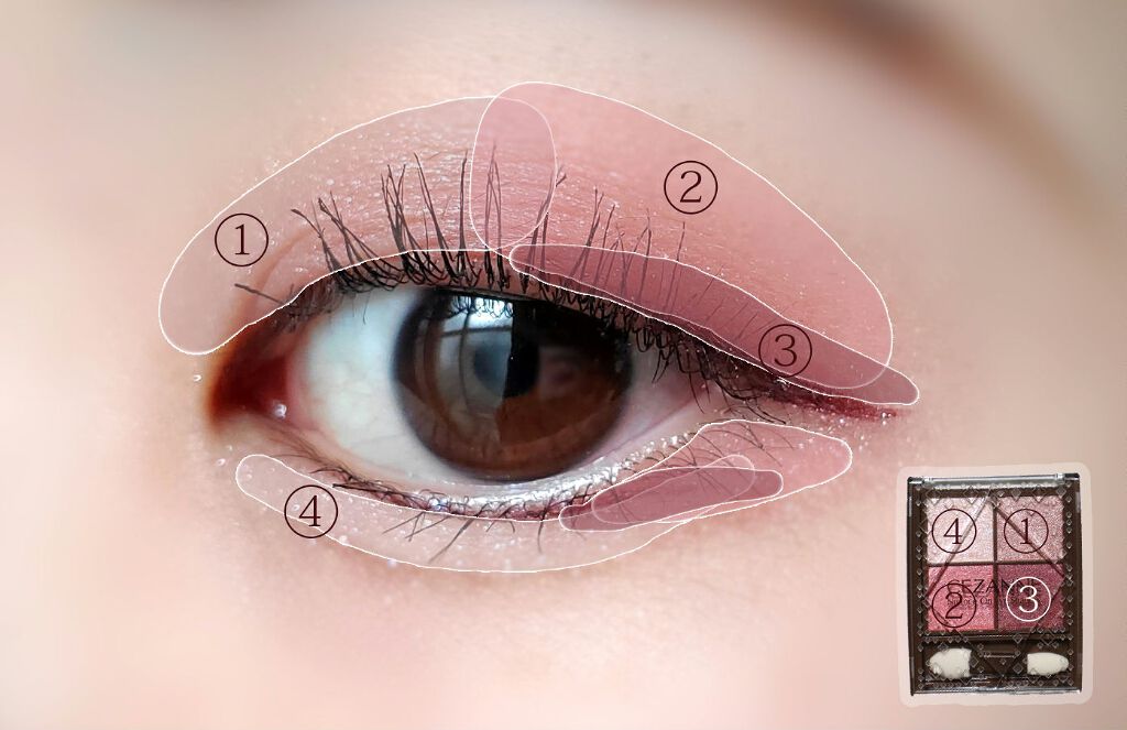 ニュアンスオンアイシャドウ/CEZANNE/アイシャドウパレットを使ったクチコミ(2枚目)