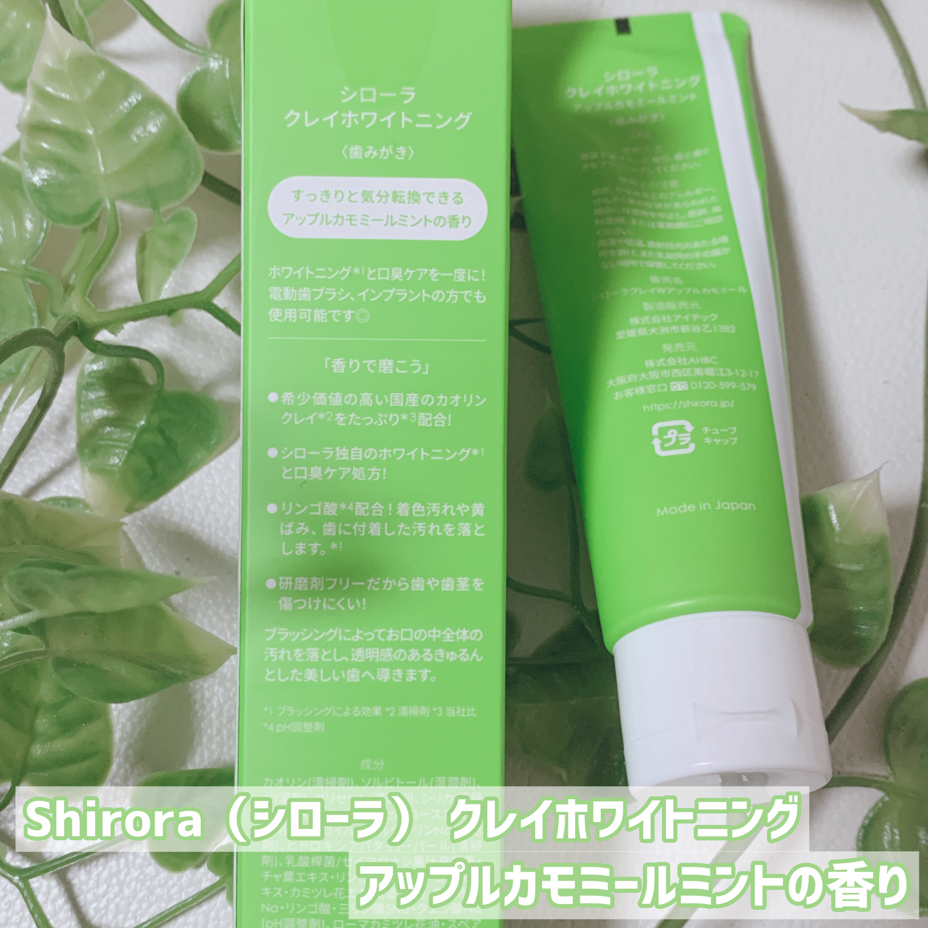 シローラクレイホワイトニング アップルカモミールミント/Shirora/歯磨き粉を使ったクチコミ（2枚目）