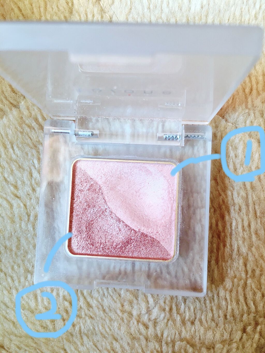 トーン ペタル アイシャドウ 10:ウォームピンク/to/one/アイシャドウパレットを使ったクチコミ（3枚目）