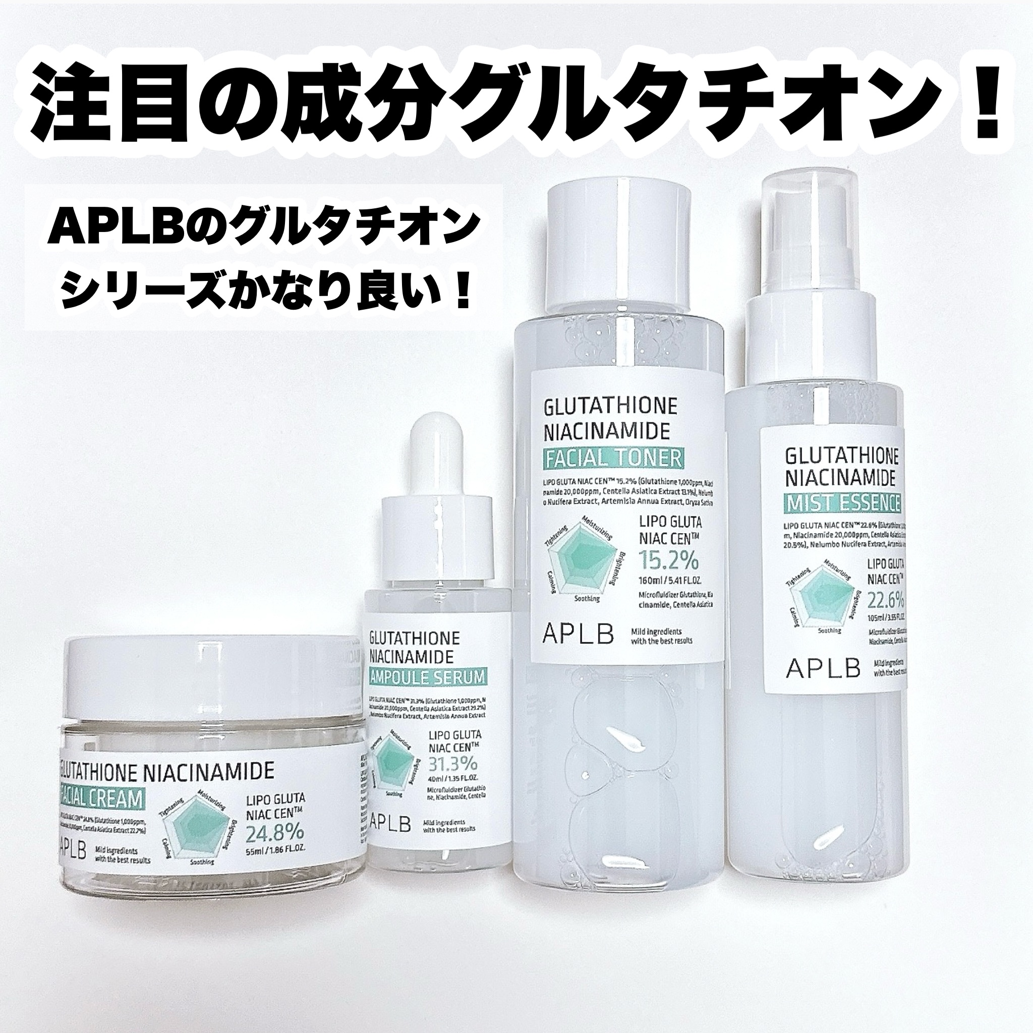 グルタチオンナイアシンアミド フェイシャルトナー/APLB/化粧水を使ったクチコミ（2枚目）