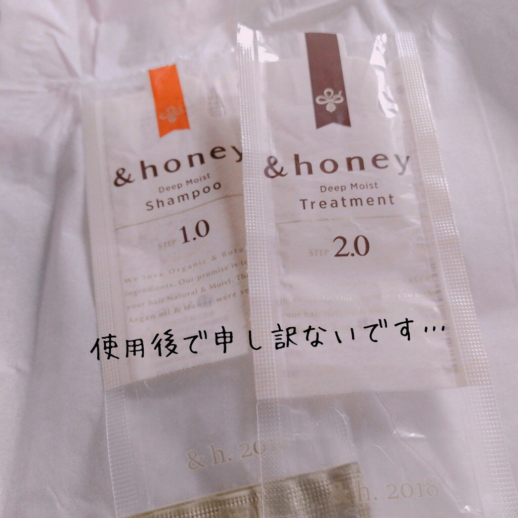 ディープモイスト シャンプー1.0/ヘアトリートメント2.0/&honey/市販シャンプーを使ったクチコミ(2枚目)