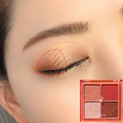 ベターザンアイズ ミュージックシリーズ/rom&nd/アイシャドウパレットを使ったクチコミ(4枚目)