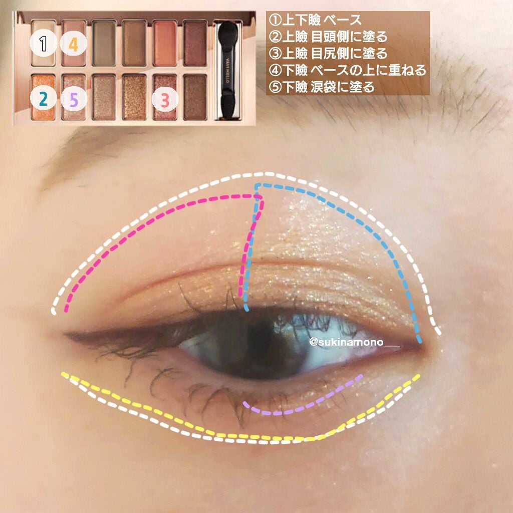 バレンタインボックス/VAVI MELLO/アイシャドウパレットを使ったクチコミ(5枚目)