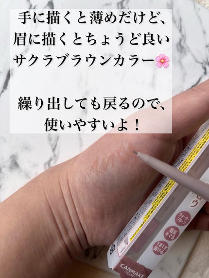 アイブロウカッペリーニスリム/キャンメイク/アイブロウペンシルを使ったクチコミ(2枚目)