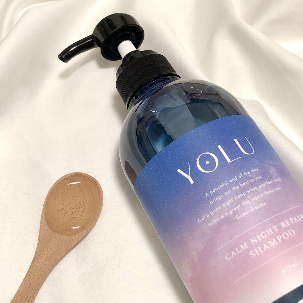 カームナイトリペアシャンプー／トリートメント/YOLU/市販シャンプーを使ったクチコミ（2枚目）
